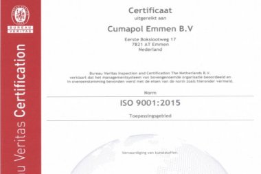 Cumapol obtains ISO 9001: 2015